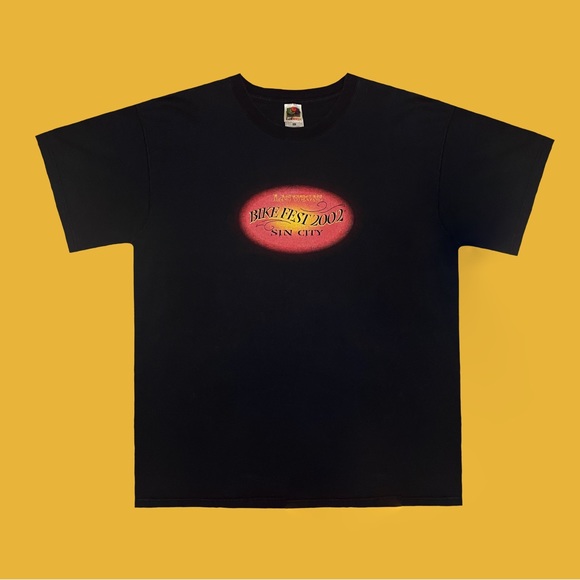 Vintage 2002 Las Vegas Sin City Bikefest t-shirt. Demon playing poker on back. - Picture 2 of 4